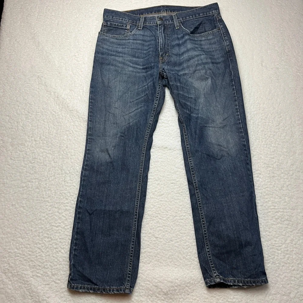 Levis 559 Relaxed‎ Straight Leg Jeans Mens W34 L30 Dark Wash Blue Denim